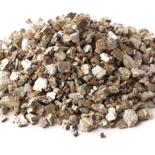 Pile of expanded vermiculite mineral