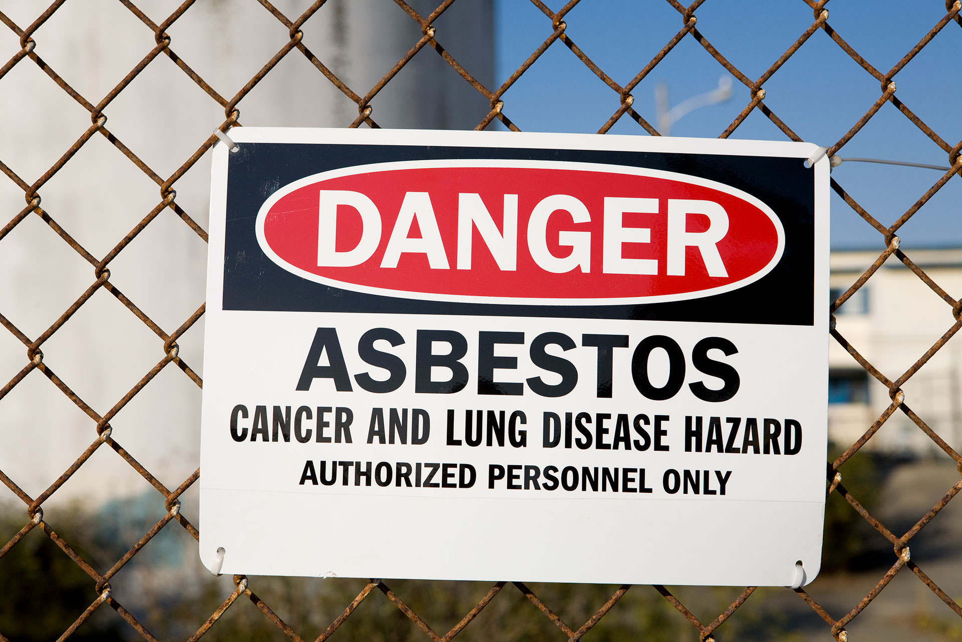 Danger - Asbestos sign